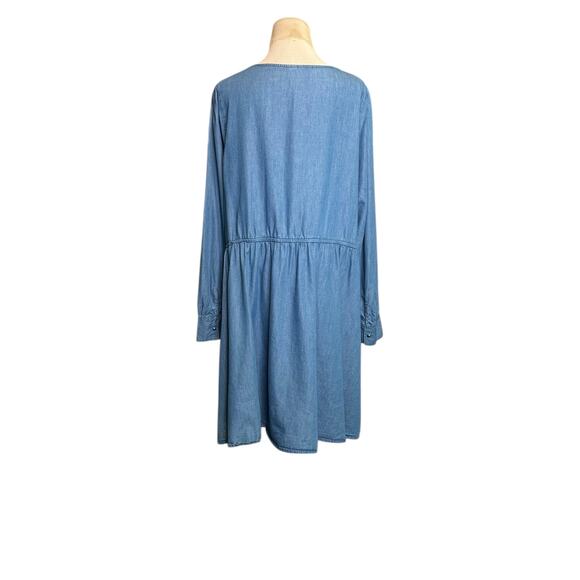 Red Camel blue chambray long sleeves dress size 3X - Picture 10 of 11
